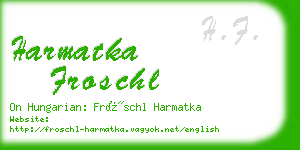 harmatka froschl business card